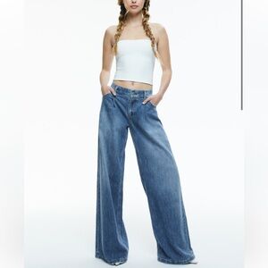 Alice and Olivia JoJo low rise elastic waist jeans